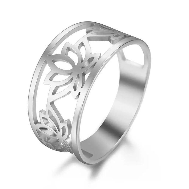 Bague-Acier-Inoxydable-Femme-Fleur-de-Lotus