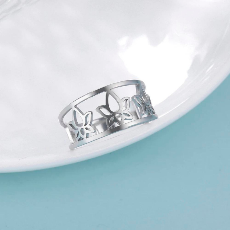 Bague-Acier-Inoxydable-Femme-Fleur-de-Lotus