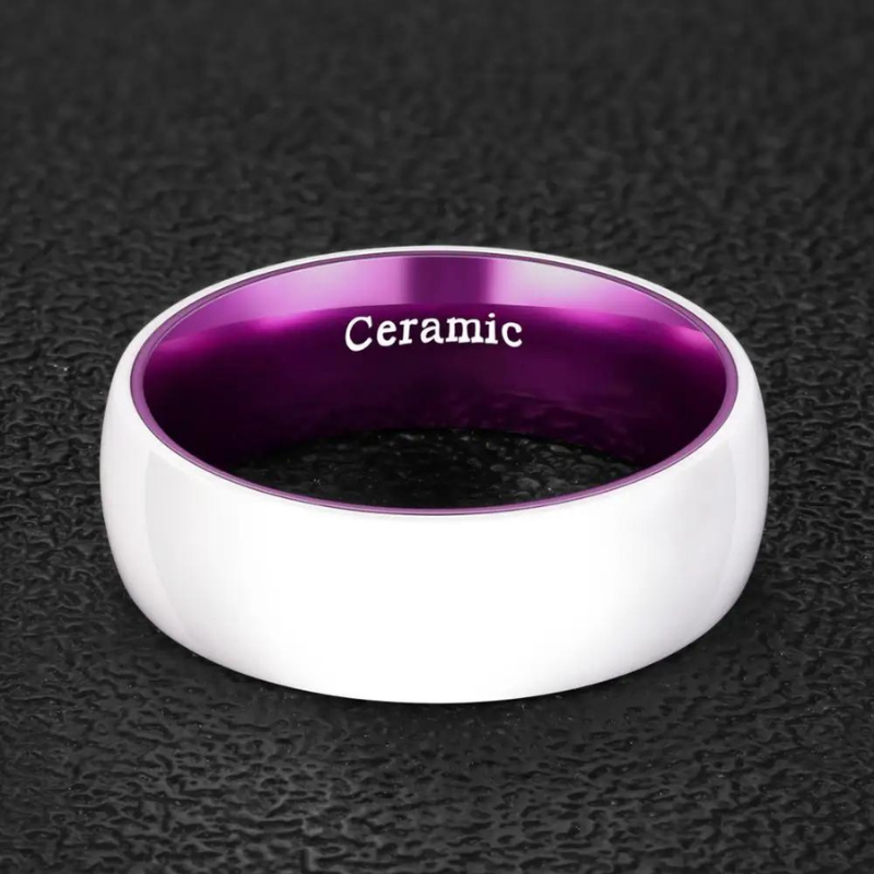 Bague-Ceramique-Homme-Style-Violet