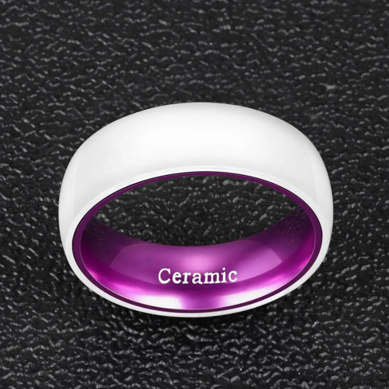 Bague-Ceramique-Homme-Style-Violet