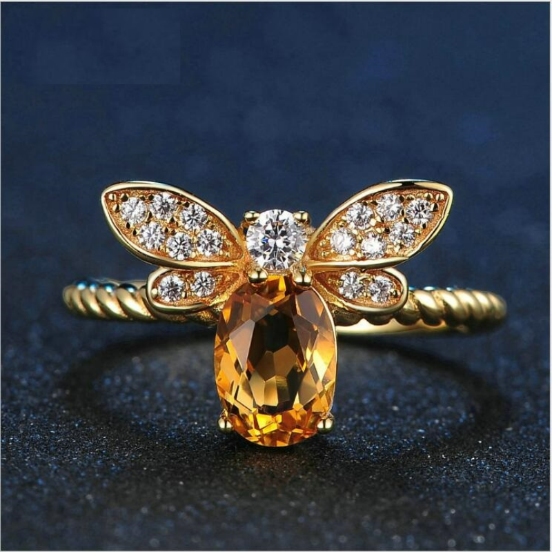 Bague-Citrine-Abeille