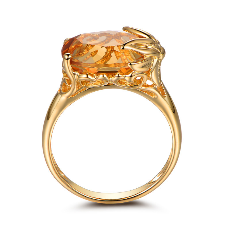 Bague-Citrine-Pierre-Lumineuse