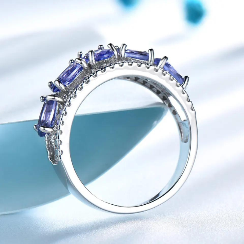 Bague-Fiancaille-Saphir-Bague-Bleue