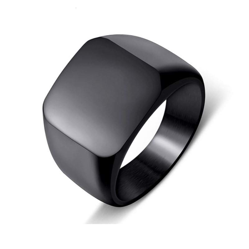 Bague-Homme-Noire-Luxe-Style