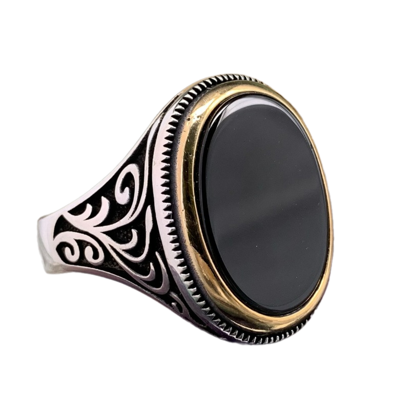 Bague-Homme-Onyx-Charme-Eternel