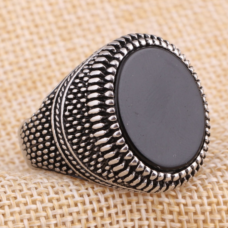 Bague-Homme-Onyx-Pierre-de-Caractere