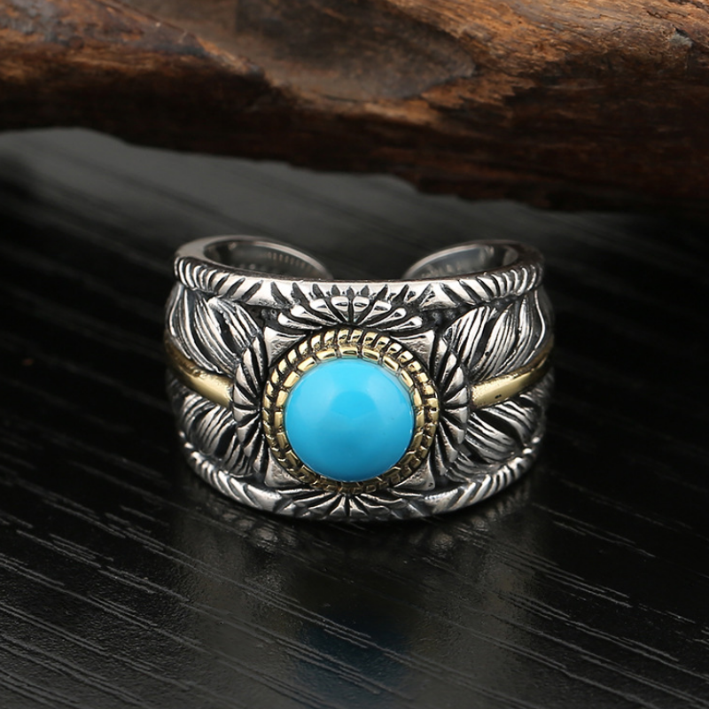 Bague Homme Turquoise: Raffinement en Turquoise