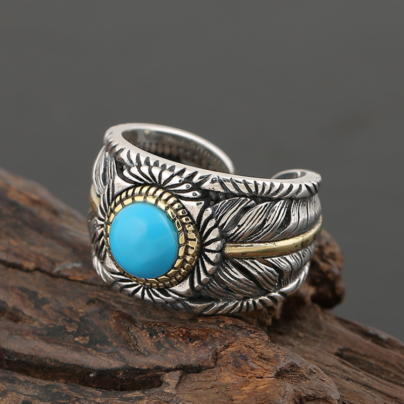 Bague Homme Turquoise: Raffinement en Turquoise