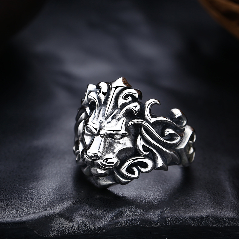 Bague Tête de Lion Ajustable