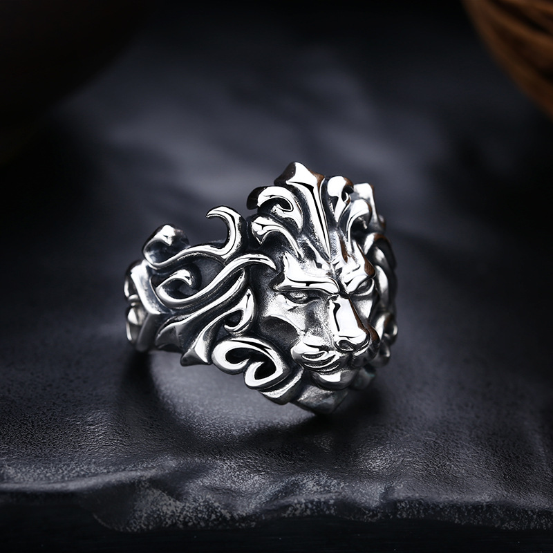 Bague Tête de Lion Ajustable