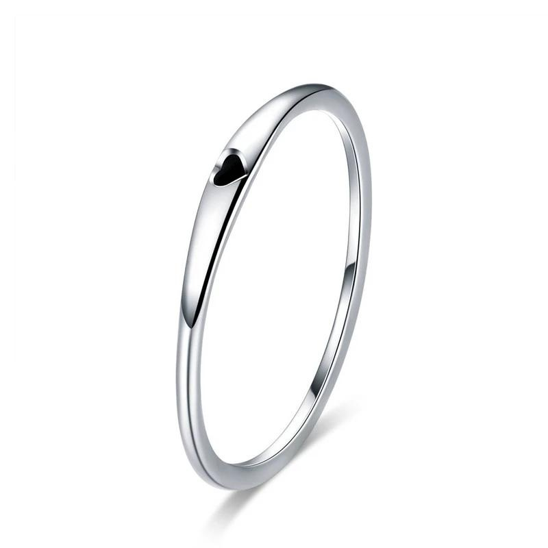 Silver Love Ring for Women - Heart Motif