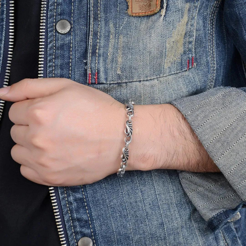 Bracelet-Homme-Argent-Raffine