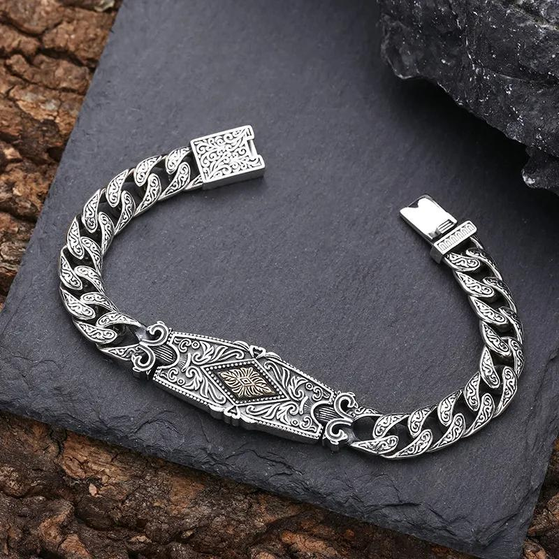 Bracelet-Homme-Argent-Tendance