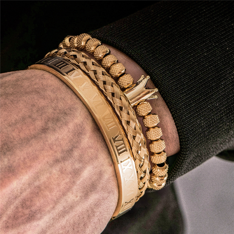 Bracelet-Homme-Luxe-Eclat-en-Or